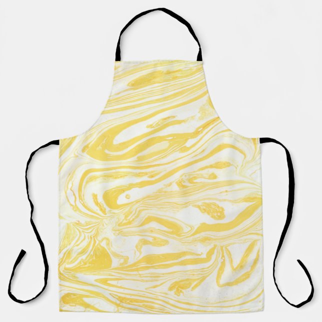 Yellow marble texture. Hand drawn Apron (Front)