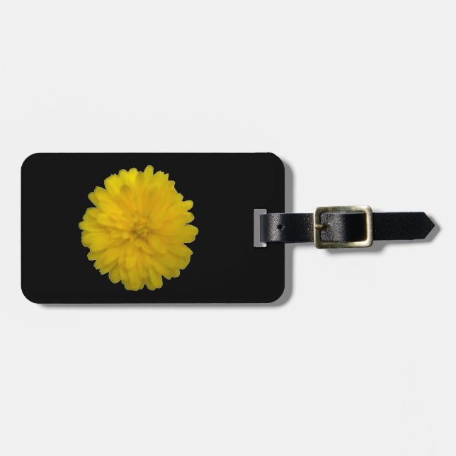 Yellow Marigold Custom Luggage Tag (Front Horizontal)