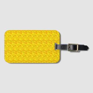 Yellow Marigold Floral Seamless Pattern Luggage Tag