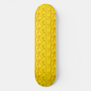 Yellow Marigold Floral Seamless Pattern Skateboard