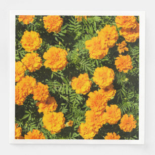 Yellow Marigold flowers Napkin