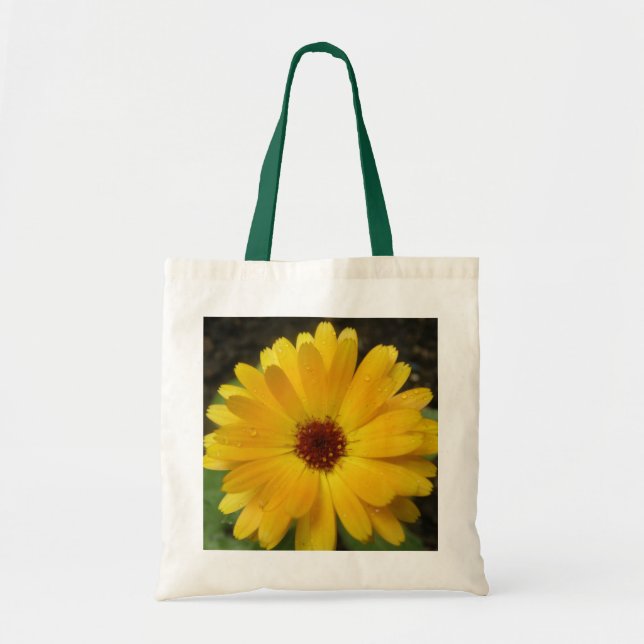 Yellow Marigold Macro Tote Bag (Front)