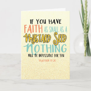 Yellow Matthew 17:20 Mustard Seed Card