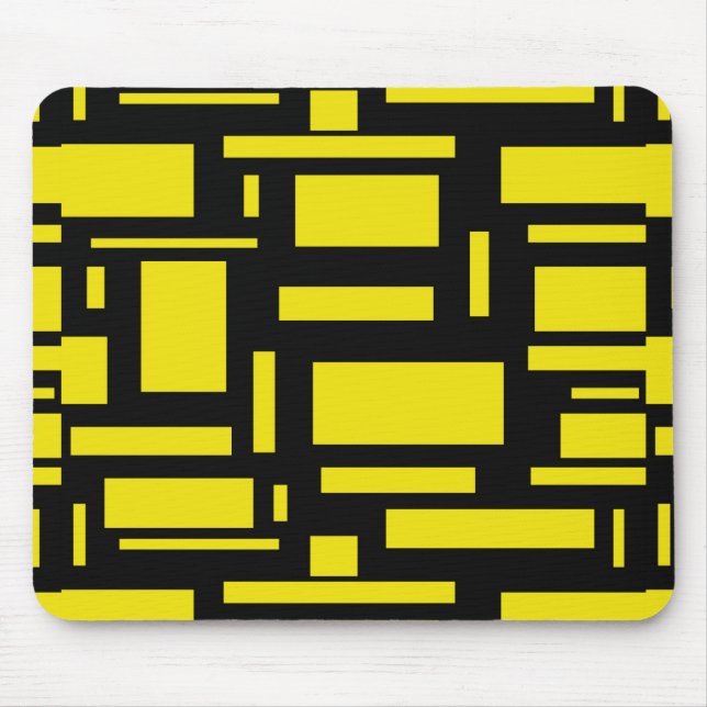 Yellow Maze Mouse Mat (Front)