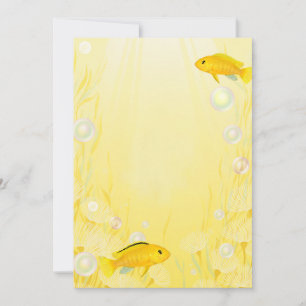 Yellow Mbuna Cichlids Aquarium Fish Invitations