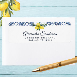 Yellow Mediterranean Lemon Return Address
