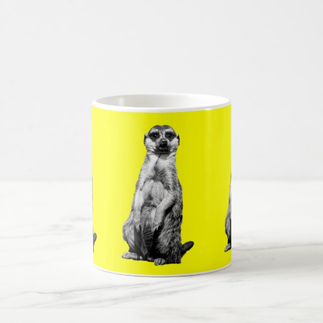 Yellow Meerkat Coffee Mug (Center)
