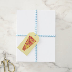 Yellow Mega Phone Happy Birthday Gift Tags