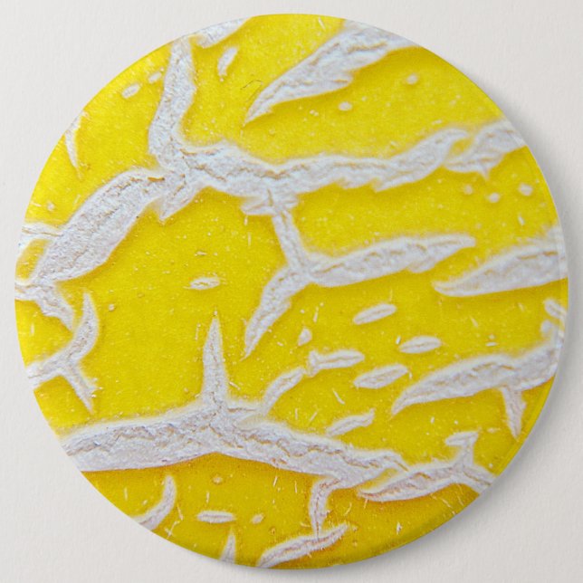 Yellow melon pattern  6 cm round badge (Front)