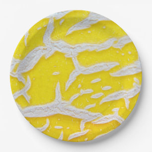 Yellow melon pattern paper plate