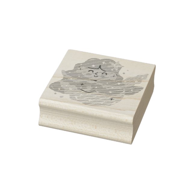 Yellow mermaid rubber stamp (Stamp)