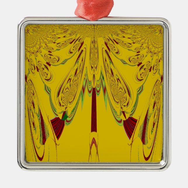 Yellow Metal Tree Decoration (Front)