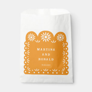 YELLOW MEXICAN PAPEL PICADO FAVOUR BAGS