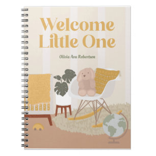 Yellow Mid-Century Modern Nursery Notebook