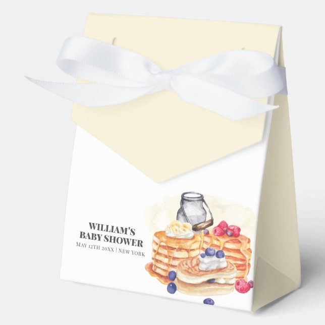 Yellow Milk Berry Pancake Brunch Baby Shower Favour Box (Front)