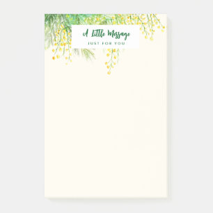 Yellow Mimosa Floral Watercolor Painting Post-it Notes
