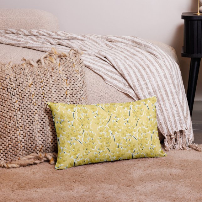 Yellow Mimosa Flowers Decorative Cushion (Creator Uploaded)