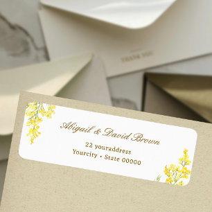 Yellow Mimosa Return Address