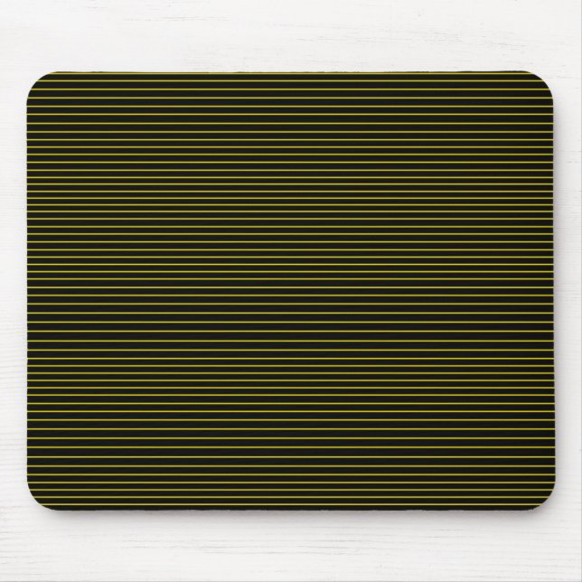 Yellow minimal lines mouse mat (Front)