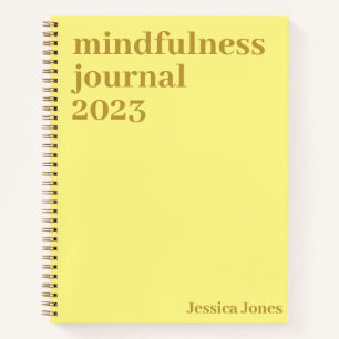 Yellow Minimalist Mindfulness Journal