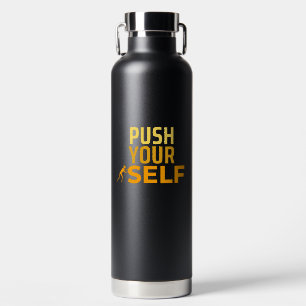 Yellow Minimalist Motivational quote Water Bottle