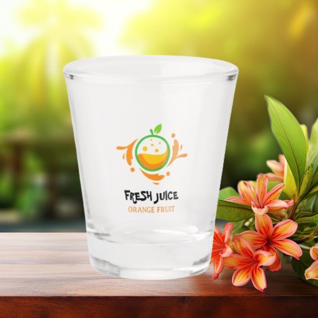 Yellow Minimalist Orange Fruit Juice Shot Glasses (Creator Uploaded)