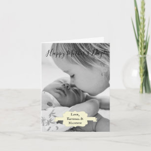 Yellow Minimalist Photo Mother's Day Card