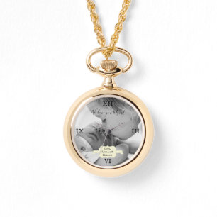 Yellow Minimalist Photo Mother's Day Watch