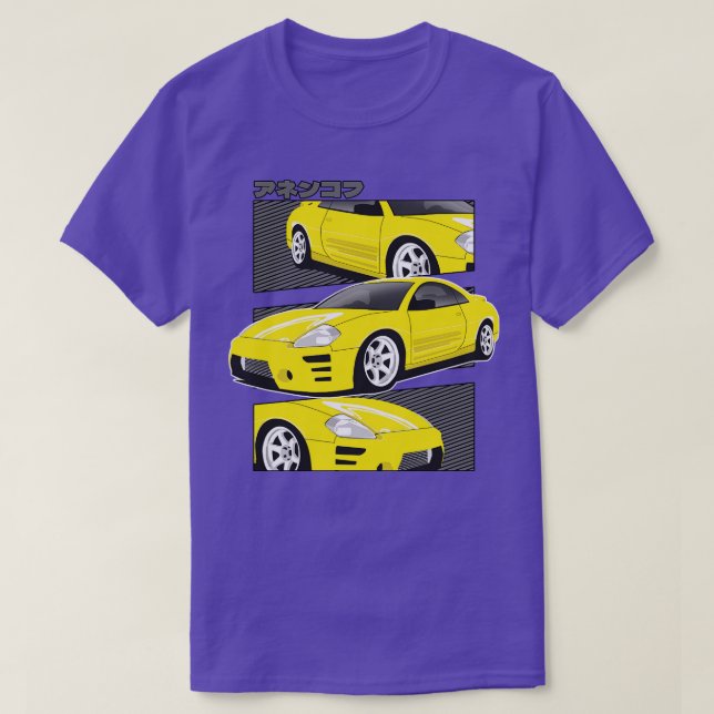 Yellow Mitsubishi Eclipse 3g T-Shirt (Design Front)