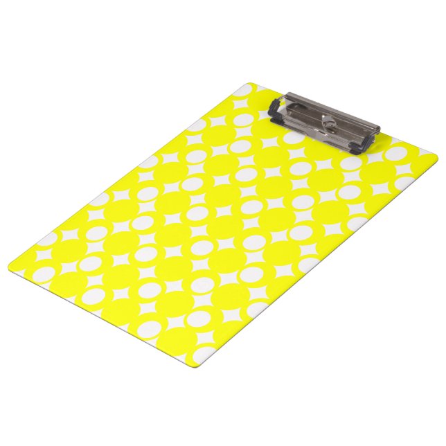 Yellow Mod Ball Design @ Emporio Moffa Clipboard (Angled)