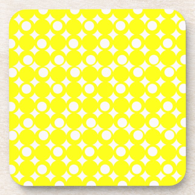 Yellow Mod Ball Design @ Emporio Moffa Coaster (Front)