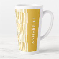 Yellow modern abstract pattern personalised gift