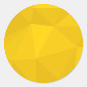 Yellow, modern, cool, trendy, urban geometric art classic round sticker