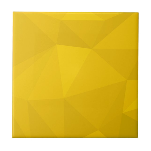 Yellow, modern, cool, trendy, urban geometric art tile (Front)