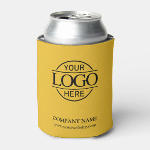 Yellow Modern Corporate Company Business Logo Can Cooler