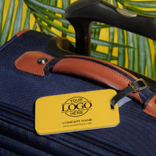 Yellow Modern Corporate Company Business Logo Luggage Tag