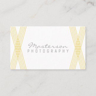 Yellow Modern Deco Business Card