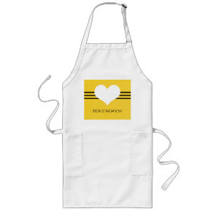 Yellow Modern Heart Apron