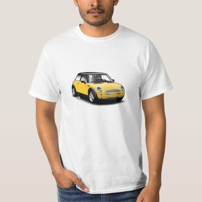 Yellow Modern Mini Car T-Shirt (Front)