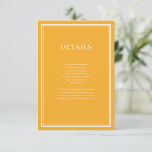 Yellow Modern Minimalism enclosure card