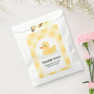 Yellow Modern Rubber Ducky Baby Shower Favour Bags