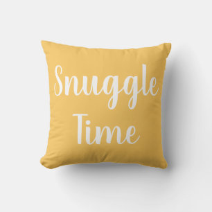 Yellow Modern Typography Snuggle Cushion
