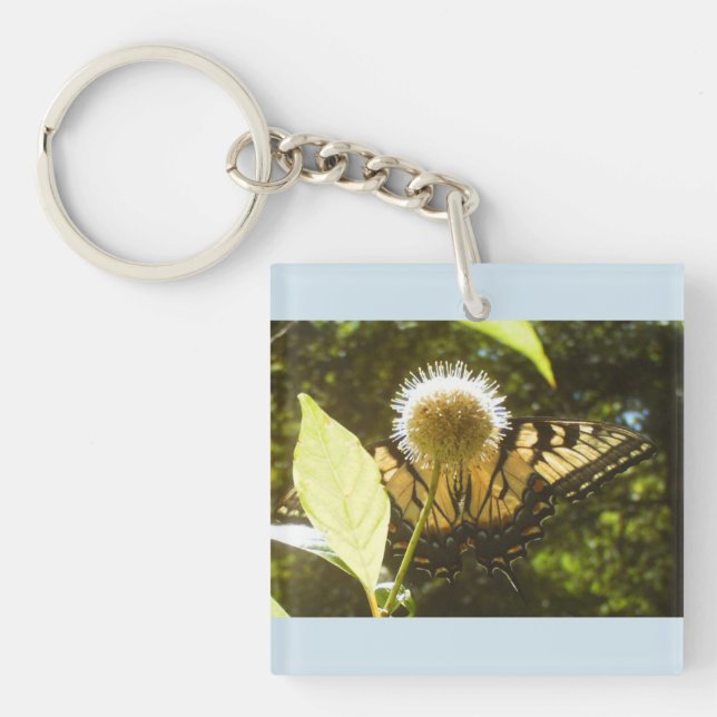 Yellow Monarch  Acrylic Keychain (Front)