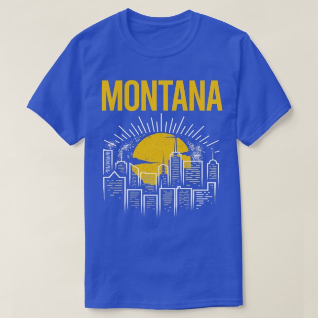 Yellow Moon Montana  T-Shirt (Design Front)