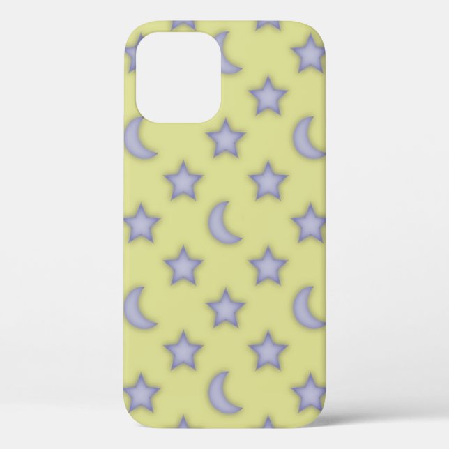 Yellow moons and stars pattern Case-Mate iPhone ca Case (Back)