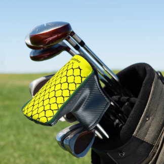 Yellow Moroccan Pattern Design Golf Head Cover