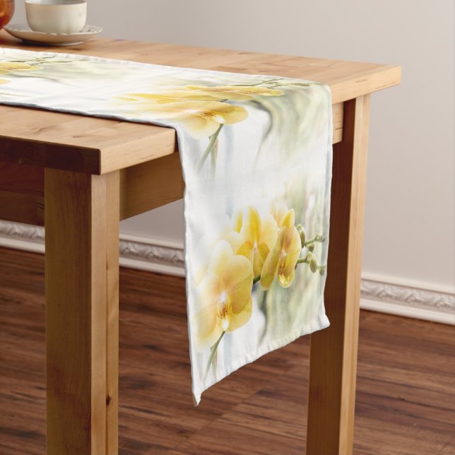 Yellow Moth Orchid in Sunshine Short Table Runner (In Situ)