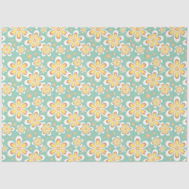 yellow motif flower tissue paper (Front)