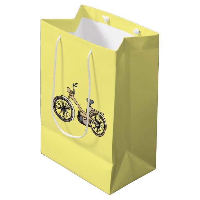 Yellow Motor Bike  Medium Gift Bag (Front Angled)