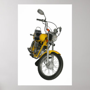 Yellow motorbike poster